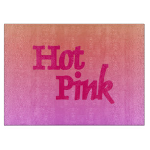 Hot Pink reverse glass cutting board