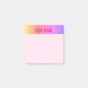 Hot Pink reverse pink note pads