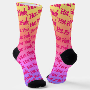 Hot Pink Reverse premium socks