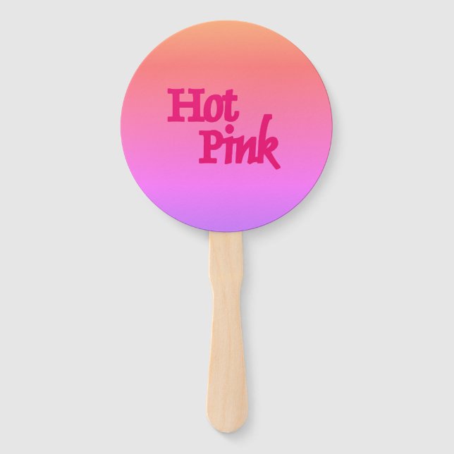 Hot Pink reverse round hand fans (Front)