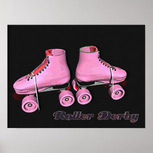 Hot Pink Roller Derby Poster