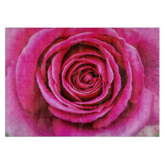 Hot Pink Rose Cutting Board