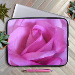 Hot pink rose flower photo simple bold modern chic laptop sleeve<br><div class="desc">A close-up photo of a vibrant purple-pink rose makes you want to "stop and smell the flowers". Relax and inhale the beauty of this photograph whenever you use this stunning photography neoprene laptop sleeve. This laptop sleeve comes in three sizes: 15", 13", and 10”. Makes a great gift for someone...</div>