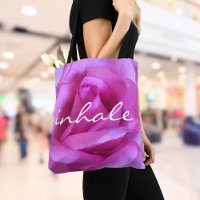 Hot Pink Rose Flower Photography Inhale Script