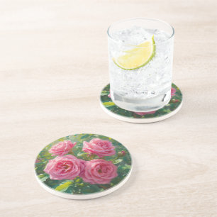 Hot Pink Roses Coaster