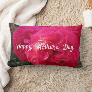 Hot Pink Roses - Personalised Mother's Day Cushion