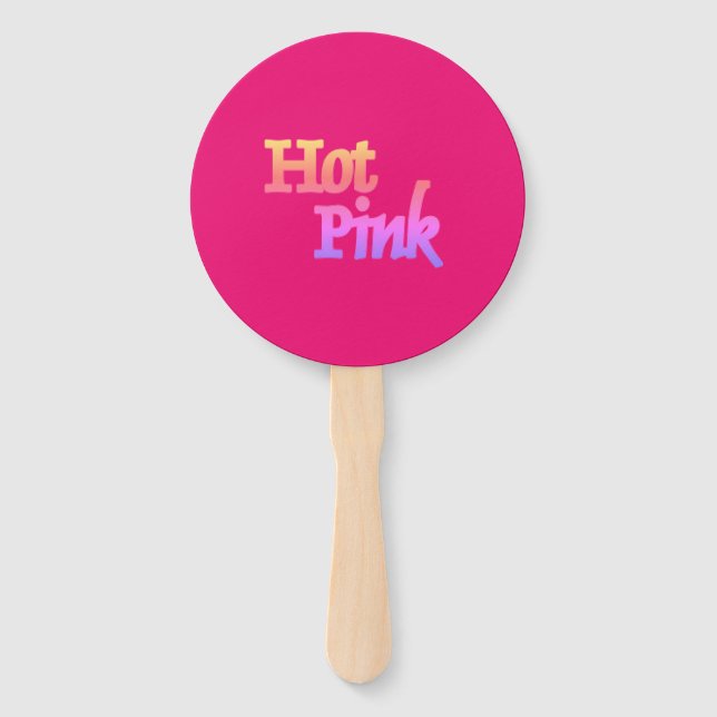 Hot Pink round hand fans (Front)