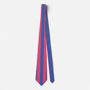 Hot Pink & Royal Blue Bold Vertical Stripes Tie