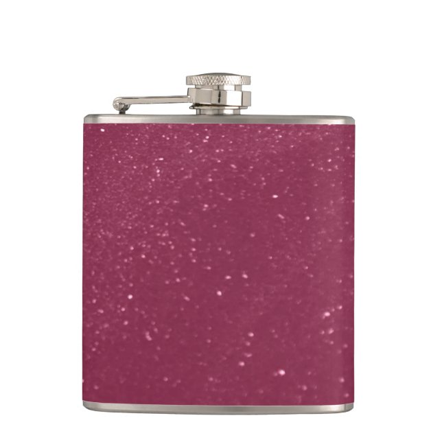 Hot Pink Sand Hip Flask (Front)