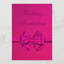 Hot Pink Satin Bow  – Wedding