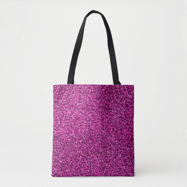 Hot pink  Sequin bling Tote Bag (Front)