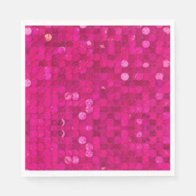 Hot Pink Sequin Napkin (Front)
