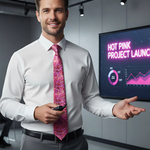 Hot Pink Sequin Tie