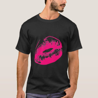 Hot Pink Sexy Lips Lipstick Kiss For Men Women T-Shirt