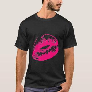 Hot Pink Sexy Lips Lipstick Kiss For Men Women T-Shirt