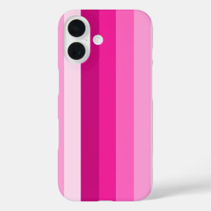Hot pink shadow stripes iPhone 16 case