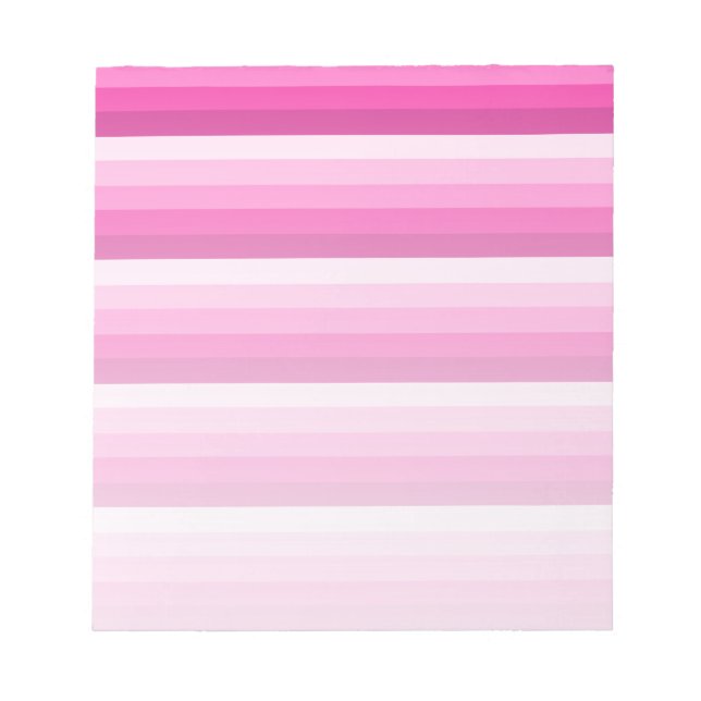 Hot pink shadow stripes notepad (Front)