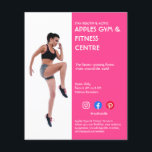 hot pink Sidebar Photo gym personal trainer fit Fl Flyer<br><div class="desc">Designed by The Arty Apples</div>