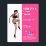 hot pink Sidebar Photo gym personal trainer fit Fl Flyer<br><div class="desc">Designed by The Arty Apples</div>