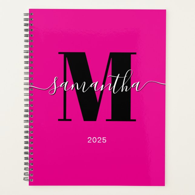 Hot Pink Signature Monogram 2025 Planner (Front)