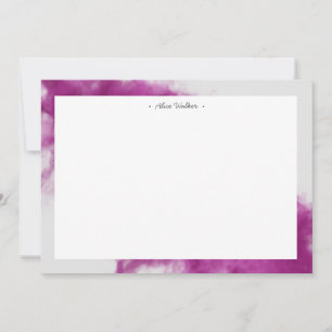 hot pink smoke effect monogram card