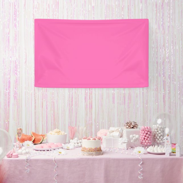Hot Pink Solid Colour Banner (Party)
