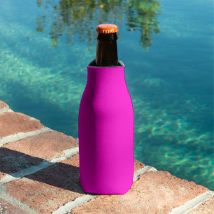 Hot Pink Solid Colour Bottle Cooler