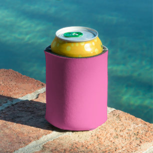 Hot Pink Solid Colour Can Cooler
