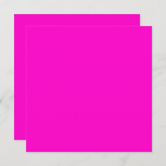 Hot Pink Solid Colour Card (Front/Back)