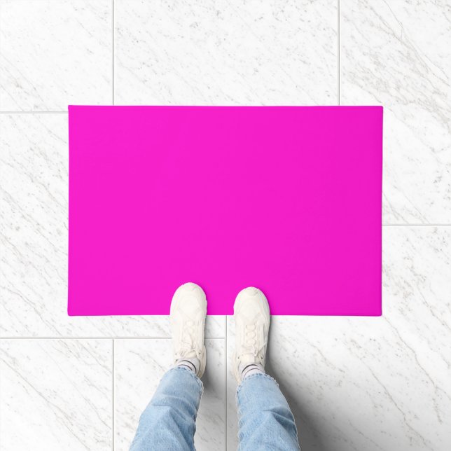 Hot Pink Solid Colour Doormat (Indoor)