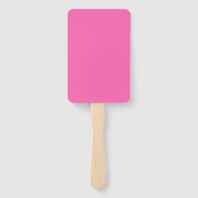 Hot Pink Solid Colour Hand Fan (Back)