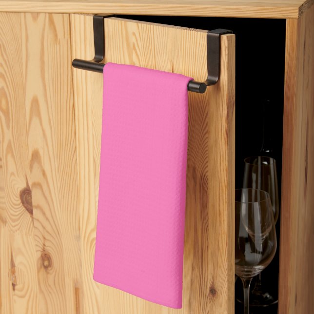 Hot Pink Solid Colour Tea Towel (Thirds Fold)