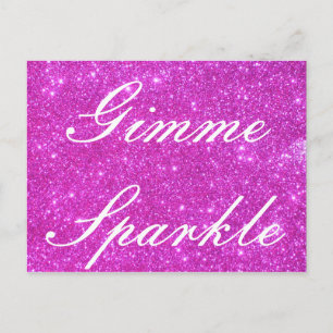 Hot Pink Sparkle Glittery CricketDiane Art Postcard