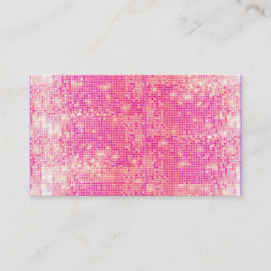 Hot Pink Sparkly Sequins Business Card