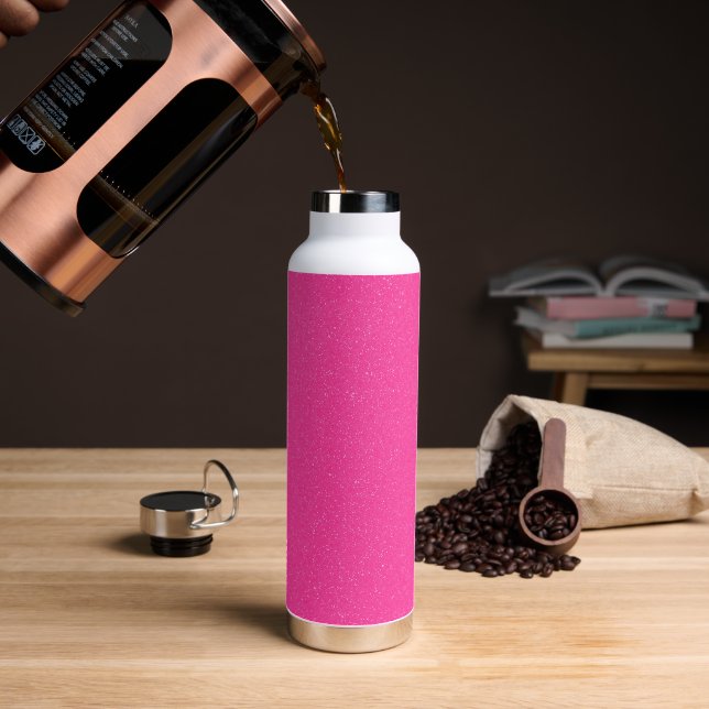 Hot Pink Speckled Stainless Steel Bottle (Coffee)