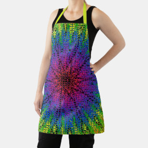Hot Pink Starburst All-Over Print Apron