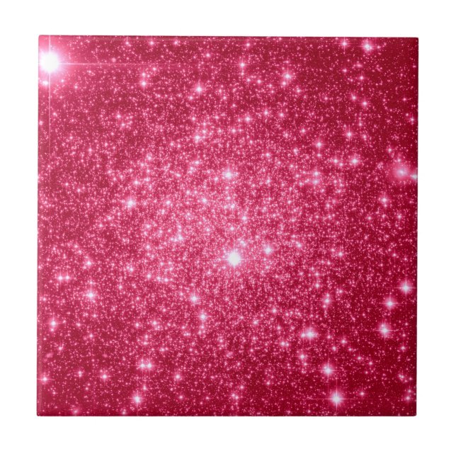 Hot Pink Stars Tile (Front)