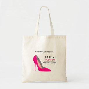 Hot Pink Stiletto High Heel Shoe Chic Business Tote Bag