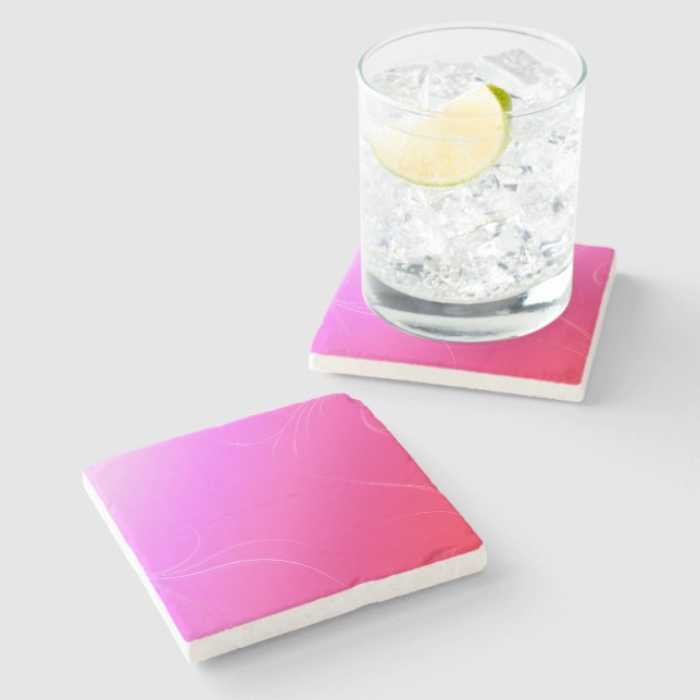Hot Pink Stone Coaster (Side)