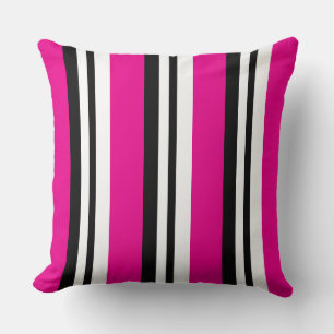 Hot Pink Stripe Reversible Love Pillow
