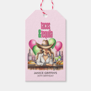 Hot Pink Tacos Birthday Bachelorette Bridal Shower Gift Tags