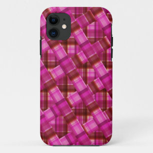 Hot Pink Tartan, iPhone 11 Case