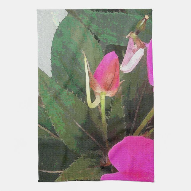 Hot Pink Tea Towel (Vertical)