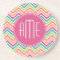 Hot Pink Teal Orange Chevrons Custom Monogram