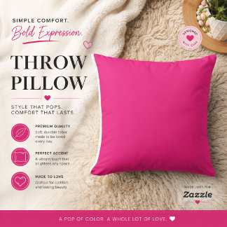 Hot Pink Throw Pillow