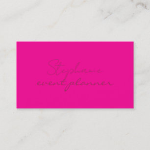 Hot Pink Trendy Colorful Girly Professional Bright Business Card