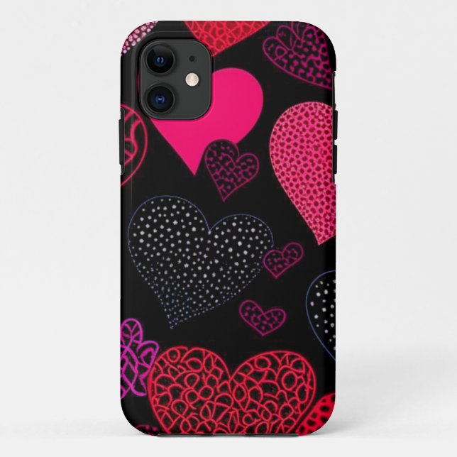 Hot Pink Triptych Wall Art Case-Mate iPhone Case (Back)