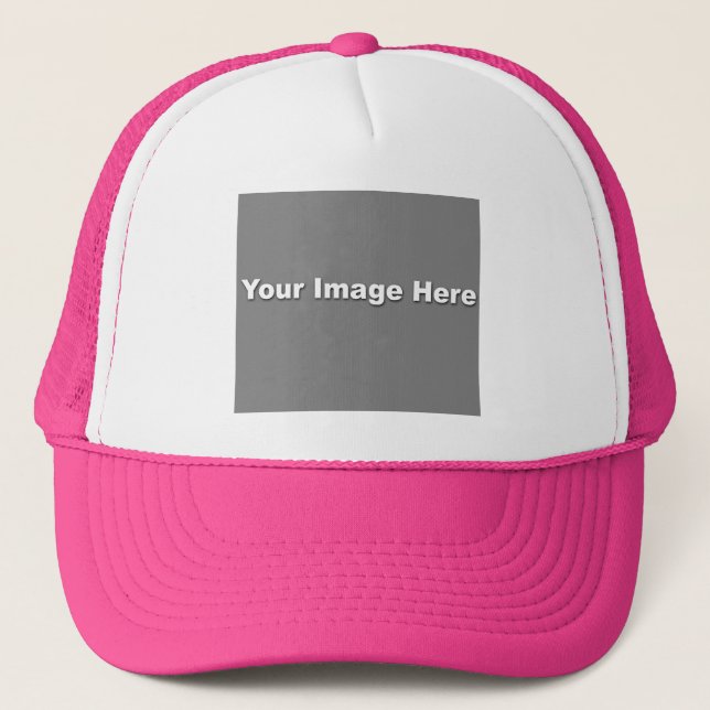 Hot Pink Trucker Hat Template (Front)