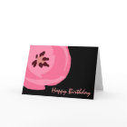 Hot Pink Tulip Birthday Card