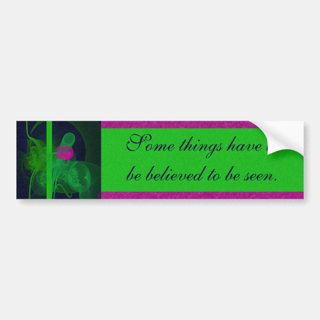 Hot Pink Tulip Faery Meeting Hall Abstract Art Bumper Sticker (Front)